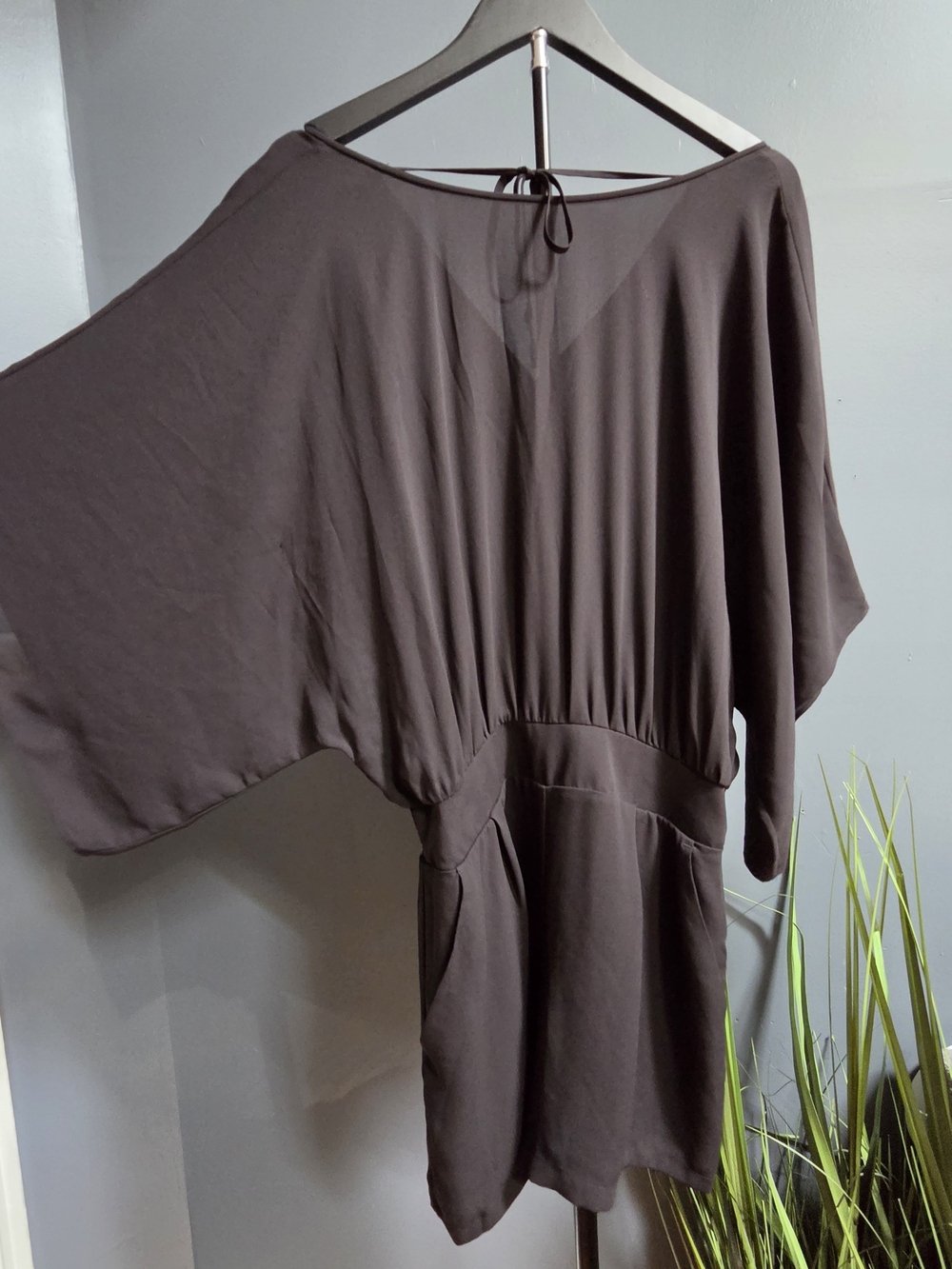 White House/black Market Relaxed Dolman Sleeve Tunic Romper- Sz 8